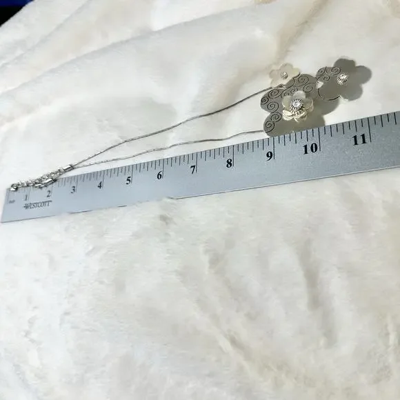 Brighton Florenza Floral Pendant Necklace Silver Tone - Picture 5 of 5